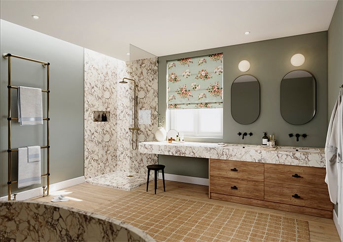 Laura Ashley Rosemore, Sage - Twist&Fit Roman Blind - Image 7